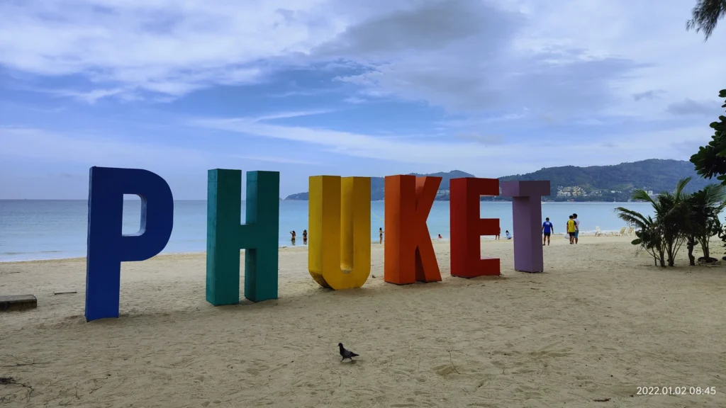 Phuket Thai beach scene